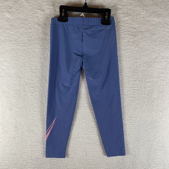 Nike Shift‎ Legging Girls Size 5 Blue Dri-Fit Royal Pulse Stretch Pull On 6825 - Picture 2 of 10